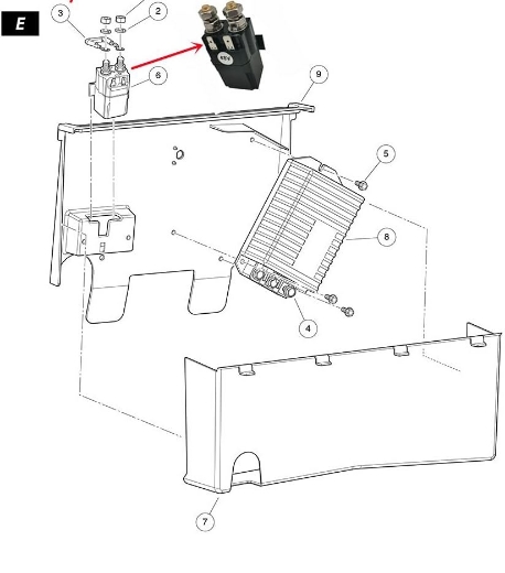 Picture of CLUB CAR PRECEDENT 48V PLASTIC SLOT MOUNT SOLENOID