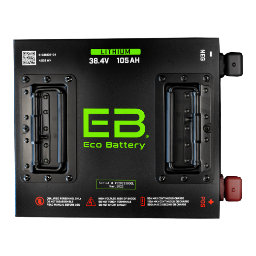 Picture of KIT ECO LITHIUM BATTERY 38V 105Ah Bundle (8 YEAR BATTERY WARRANTY) "Cube" - Includes Battery, Charger, State of Charge Meter, Receptacle.
