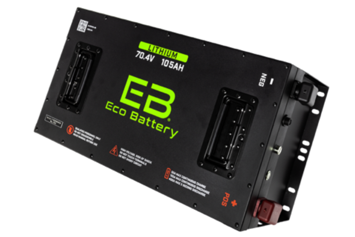 Picture of 70v 105Ah ECO LITHIUM BATTERY Lithium Battery Bundle. Kit Includes Battery, Charger, State of Charge Meter & Receptical