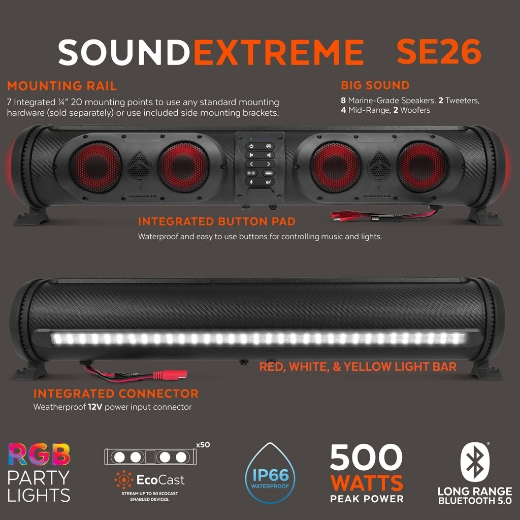 Picture of EcoXgear SOUND EXTREME 500W BLUETOOTH SPEAKER SE26