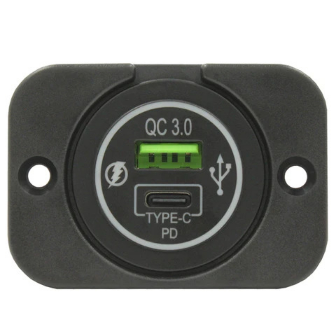 Picture of DUAL USB SOCKET 1x USB + 1x USB 'C' 12-48V INPUT