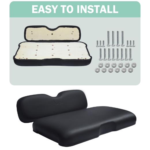 Picture of FRONT SEAT CUSHION SET EZGO RXV - BLACK