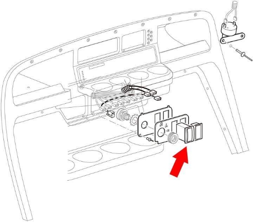 Picture of EZGO PDS FORWARD AND REVERSE ROCKER SWITCH 36V YEARS 2000-UP