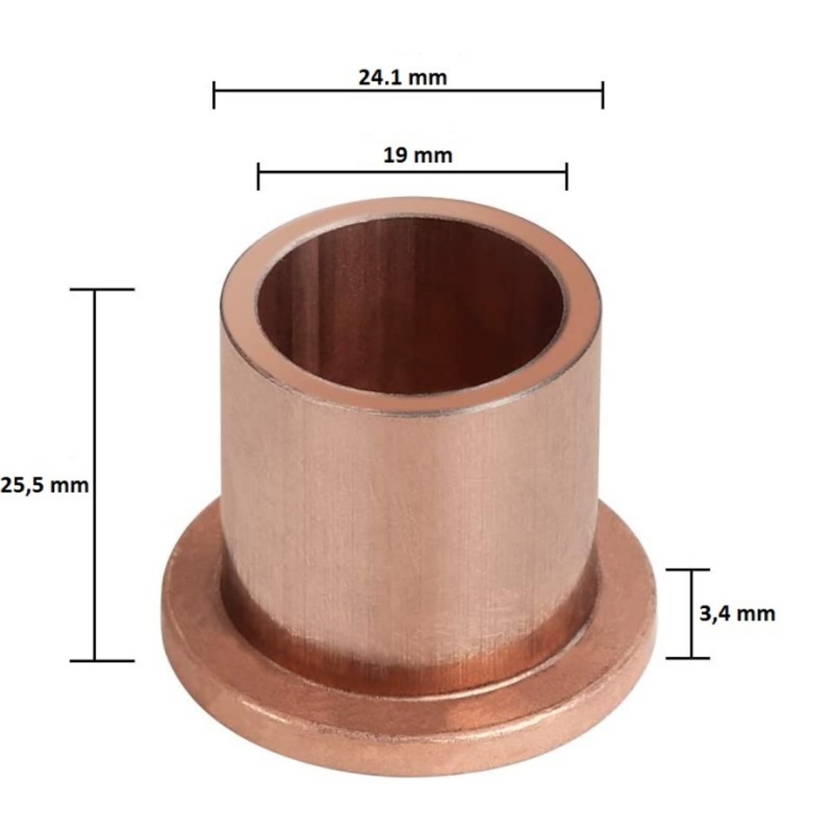 Picture of CLUB CAR BRONZE KING PIN BUSHING FOR 1979-UP DS + PRECEDENT. (7048) (WITH LIP)
