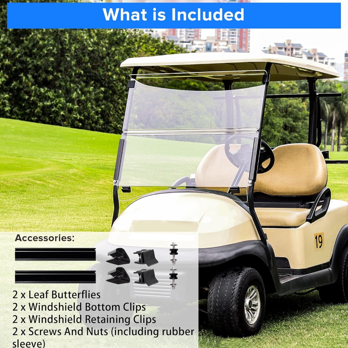 Picture of CLUB CAR PRECEDENT/ONWARD/TEMPO CLEAR WINDSCREEN (2004-UP)