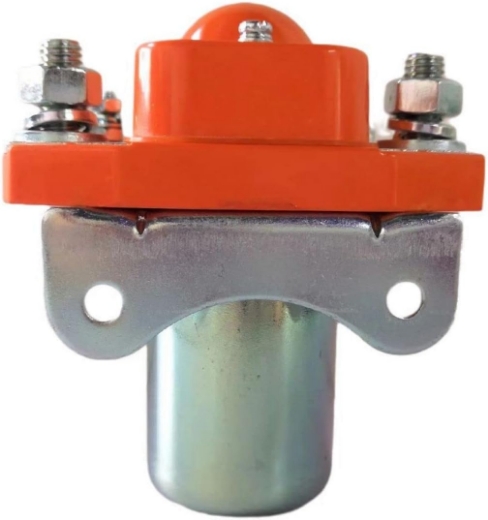 Picture of 48V SOLENOID SILVER WITH ORANGE TOP UNIVERSAL SOLENOID (200AMP CONTINUOUS)