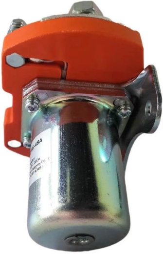 Picture of 48V SOLENOID SILVER WITH ORANGE TOP UNIVERSAL SOLENOID (200AMP CONTINUOUS)
