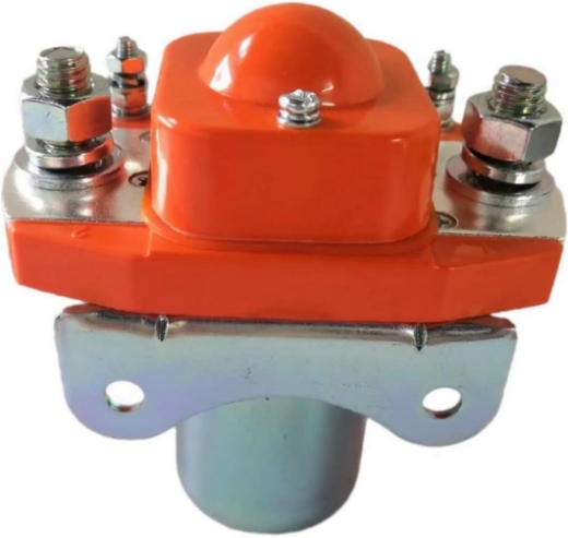 Picture of 48V SOLENOID SILVER WITH ORANGE TOP UNIVERSAL SOLENOID (200AMP CONTINUOUS)