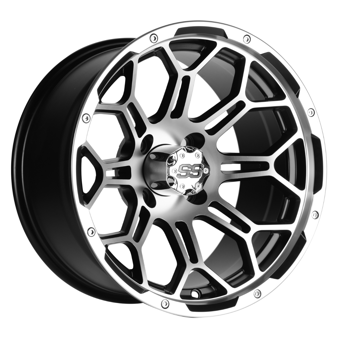 Picture of ODYSSEY Mag Wheel Set - Series 87 Stryker 14x7 Matte Black Machined - Arisun Cruze 205/30-14 Tyre