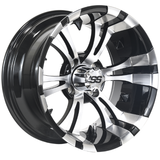 Picture of ODYSSEY Mag Wheel Set - Series 74 Gotham 14x7 Black/Machined - Arisun Cruze 205/30-14 Tyres