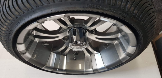 Picture of ODYSSEY Mag Wheel Set - Series 74 Gotham 14x7 Gunmetal/Machined - Arisun Cruze 205/30-14 Tyres