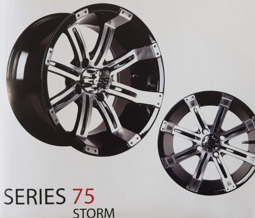 Picture of Arisun Mag Wheel - Series 75 Storm 14x7 Black/Machined + Arisun Cruze 205/30-14 Tyres (EA). $1090 PER SET.