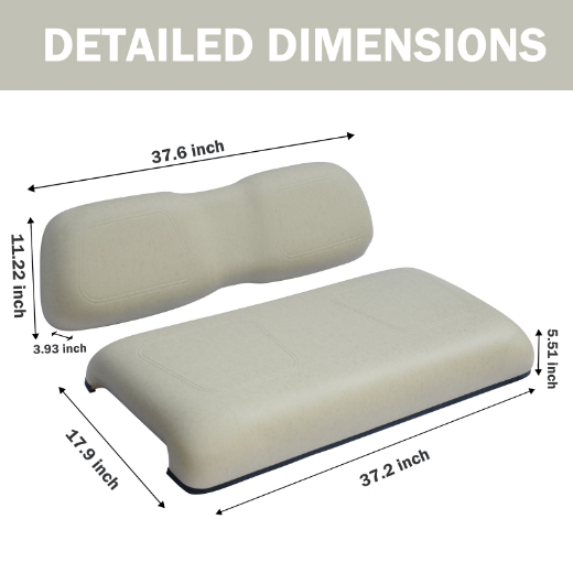 Picture of FRONT SEAT CUSHION SET CLUB CAR DS - WHITE