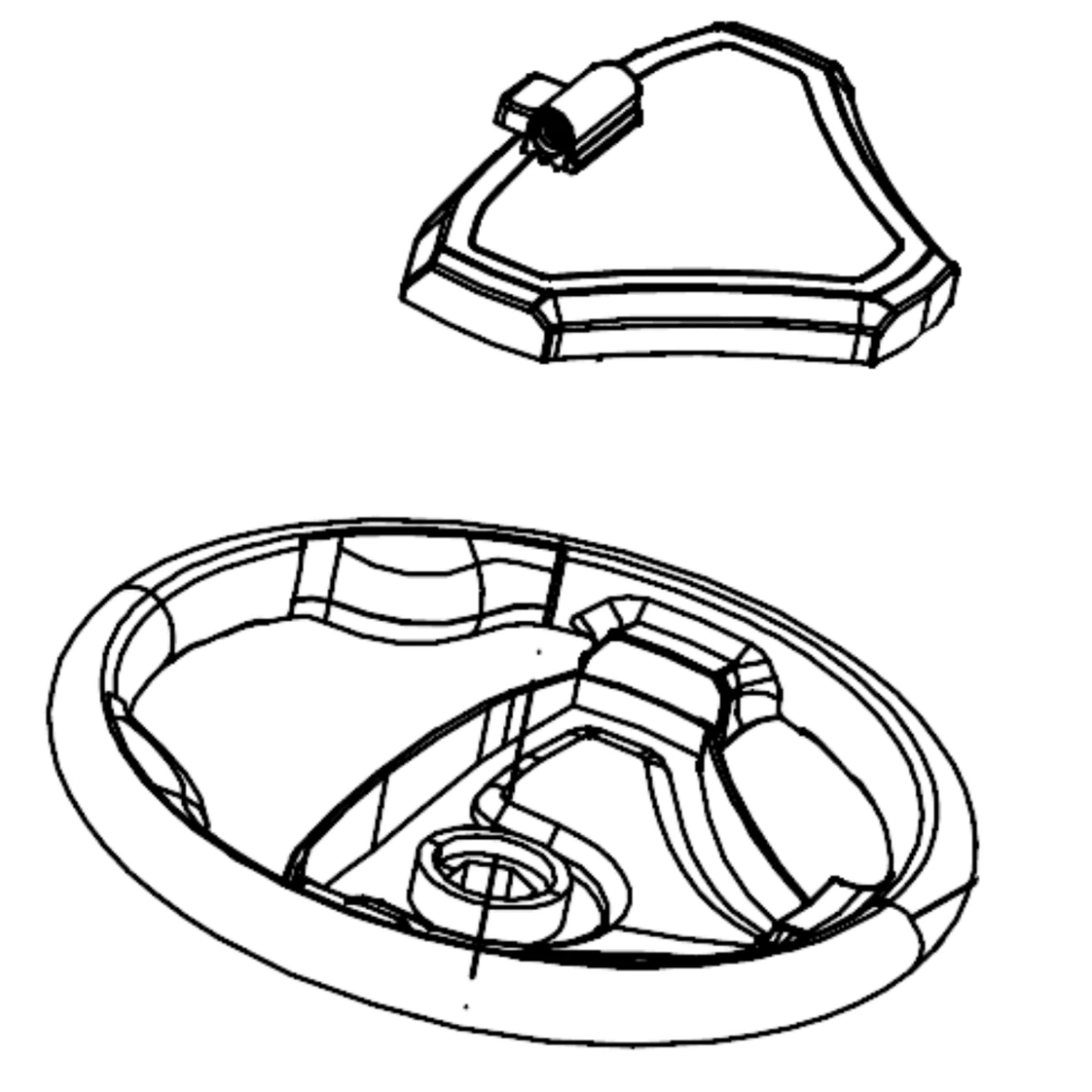 Picture of LVTONG A827 STEERING WHEEL ASSY (WHEEL AND CENTRE COVER)