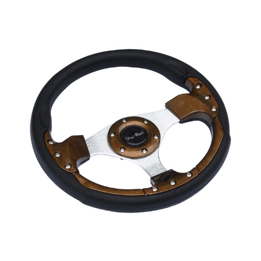 Picture of Golf Cart Steering Wheel - WOOD GRAIN