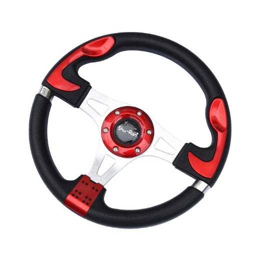 Picture of Golf Cart Steering Wheel - RED