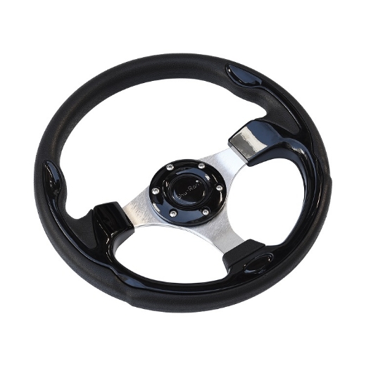 Picture of Golf Cart Steering Wheel - BLACK