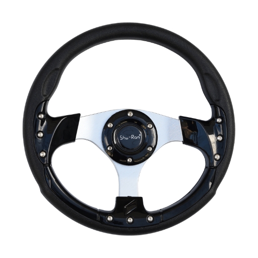 Picture of Golf Cart Steering Wheel - BLACK