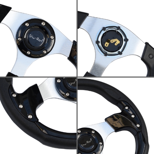 Picture of Golf Cart Steering Wheel - BLACK