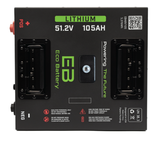 Picture of KIT ECO LITHIUM BATTERY 51V 105Ah Bundle "Thru Hole"  - Includes Battery, Charger, State of Charge Meter, Receptacle. (OLD CHARGER AND BATTERIES MUST BE SURRENDED OTHERWISE AN INSTALLATION FEE WILL APPLY)