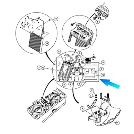 Picture of CLUB CAR PRECEDENT 2004-2015 IQ OBC Ver5.0 8V/12V A2 4ga CC