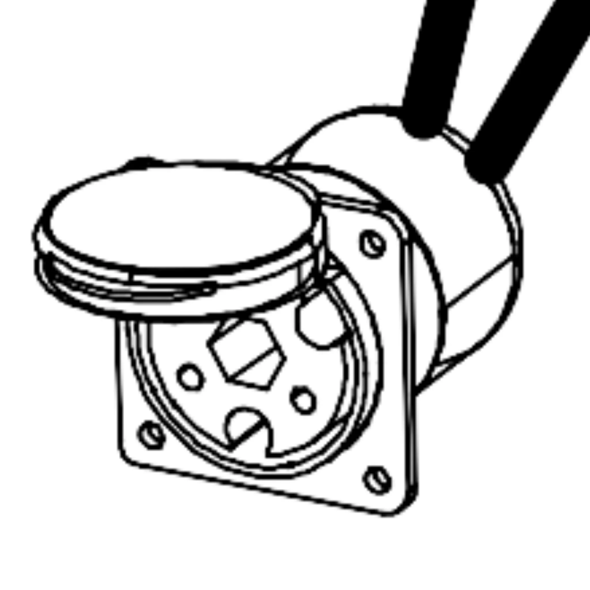Picture of LVTONG CHARGE RECEPTACLE (SOCKET ONLY - NO CORD)