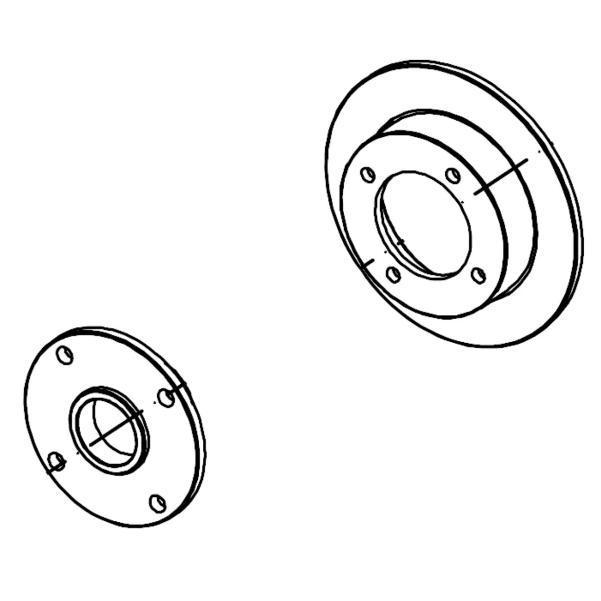 Picture of LVTONG FRONT DISC BRAKE & BEARING HUB ASSY - NEW VERSION (2023+)