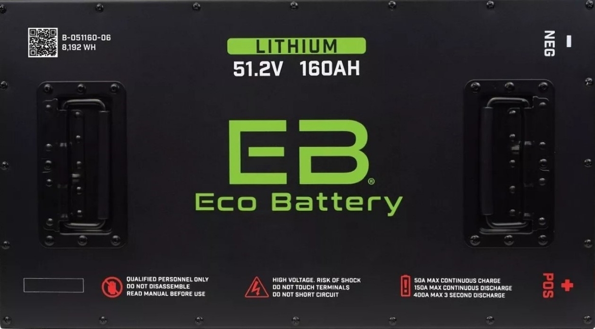 Picture of KIT ECO LITHIUM BATTERY 51V 160Ah Bundle (8 YEAR BATTERY WARRANTY) - Includes Battery, Charger, State of Charge Meter, Receptacle.
