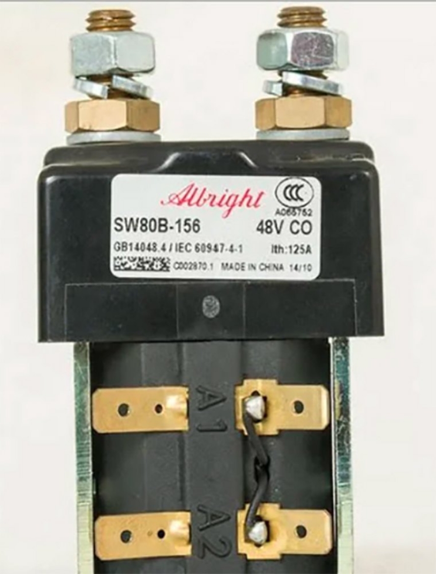 Picture of ALBRIGHT SW80B-156 MAIN CONTACTOR 48V SOLENOID (100A)
