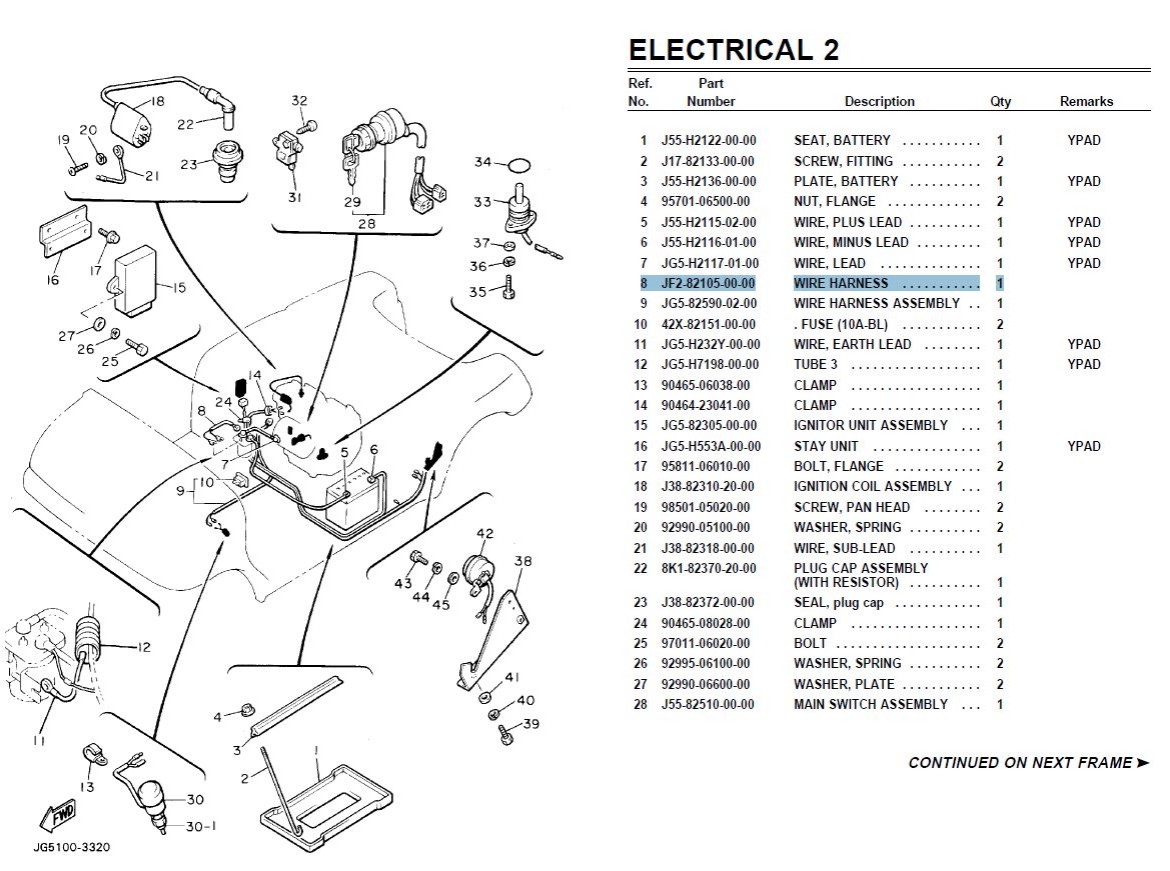 Picture of YAMAHA SOLENOID WIRE HARNESS (G16-22)