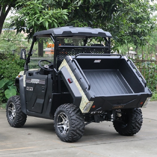 Picture of MARSHELL 2 Seat Real Time 4WD UTV (Hydraulic Tray= 830x1150x262mm) Marxon 76.8V 200AH Lithium Battery, 72v 15KW AC Motor, 450A Controller, 72v 20A On Board Smart Charger, 14" Tyres on Aluminium Rims, Four Wheel Hydraulic Disc Brake & Hand Brake, 7" Screen & Roof Mounted LED Light Bar.
