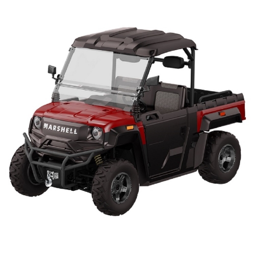 Picture of MARSHELL 2 Seat Real Time 4WD UTV (Hydraulic Tray= 830x1150x262mm) Marxon 76.8V 200AH Lithium Battery, 72v 15KW AC Motor, 450A Controller, 72v 20A On Board Smart Charger, 14" Tyres on Aluminium Rims, Four Wheel Hydraulic Disc Brake & Hand Brake, 7" Screen & Roof Mounted LED Light Bar.