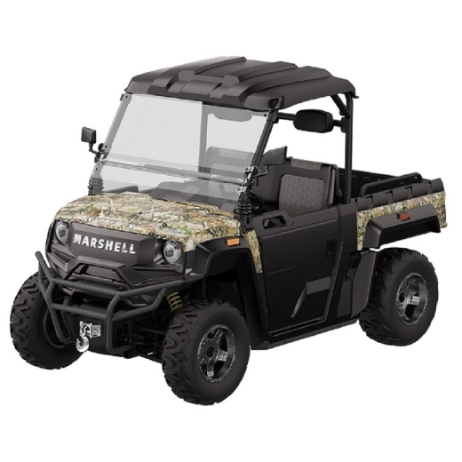Picture of MARSHELL 2 Seat Real Time 4WD UTV (Hydraulic Tray= 830x1150x262mm) Marxon 76.8V 200AH Lithium Battery, 72v 15KW AC Motor, 450A Controller, 72v 20A On Board Smart Charger, 14" Tyres on Aluminium Rims, Four Wheel Hydraulic Disc Brake & Hand Brake, 7" Screen & Roof Mounted LED Light Bar.