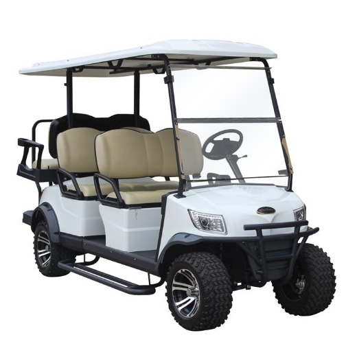 Picture of MARSHELL 4 Seater (4+2) Lifted Golf Cart, Marxon 51.2V 105AH Lithium Battery, 5KW AC Motor, 400A Controller, 20A Smart Charger, 23x14-14" Tyres on 14x7" Aluminium Rims, Four Wheel Hydraulic Brakes (Disk Front & Drum Rear) with EMB Park Brake, 7" Screen with Reverse Camera & Luxurious Microfibre + Leather Seats.