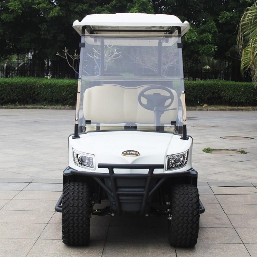 Picture of MARSHELL 4 Seater (4+2) Lifted Golf Cart, Marxon 51.2V 105AH Lithium Battery, 5KW AC Motor, 400A Controller, 20A Smart Charger, 23x14-14" Tyres on 14x7" Aluminium Rims, Four Wheel Hydraulic Brakes (Disk Front & Drum Rear) with EMB Park Brake, 7" Screen with Reverse Camera & Luxurious Microfibre + Leather Seats.