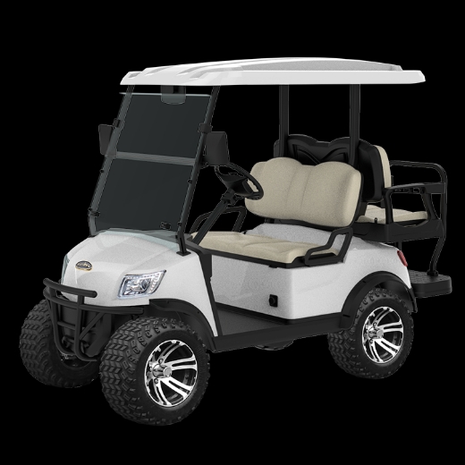 Picture of MARSHELL 4 Seater (2+2) Lifted Golf Cart with Aluminium Frame, Marxon 51.2V 105AH Lithium Battery, 5KW AC Motor, 400A Controller, 20A Smart Charger, 23x14-14" Tyres on 14x7" Aluminium Rims, Four Wheel Hydraulic Brakes (Disk Front & Drum Rear) with EMB Park Brake, 7" Screen with Reverse Camera & Luxurious Microfibre + Leather Seats.