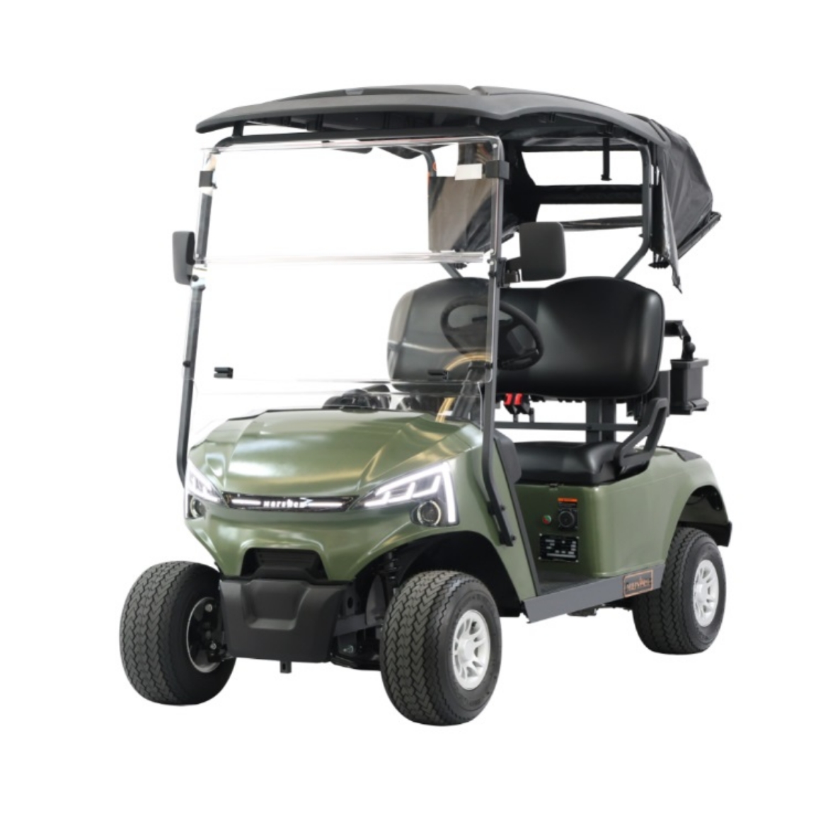 Picture of MARSHELL 2 Seater Golf Cart, Marxon 51.2V 105AH Lithium Battery, 5KW AC Motor, 450A Controller, 20A On Board Smart Charger, 8" Steel Rim & Tyre, Rear Mechanical Drum Brakes with EMB Park Brake, 4" Speedometer, 2x Sand bottles, Club & Ball Washer, Cooler & Golf Bag Cover.