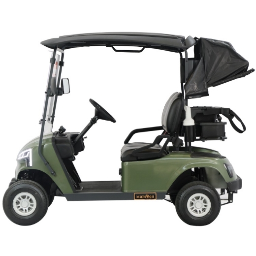 Picture of MARSHELL 2 Seater Golf Cart, Marxon 51.2V 105AH Lithium Battery, 5KW AC Motor, 450A Controller, 20A On Board Smart Charger, 8" Steel Rim & Tyre, Rear Mechanical Drum Brakes with EMB Park Brake, 4" Speedometer, 2x Sand bottles, Club & Ball Washer, Cooler & Golf Bag Cover.