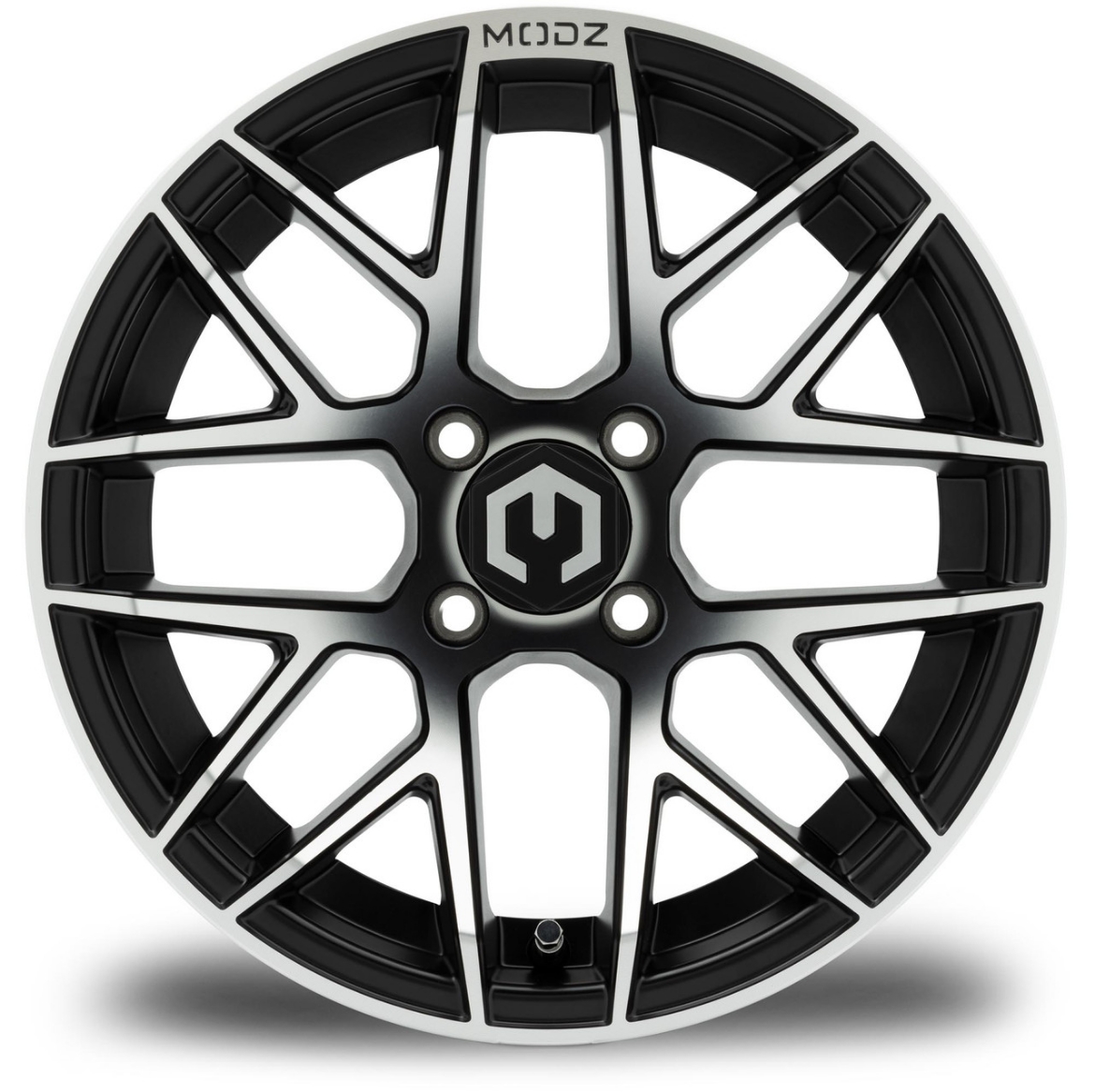 Picture of MODZ® MAG WHEEL - MATRIX (K11) - GUNMETAL WITH MACHINED FACE (14x7") FITTED WITH ODYSSEY 215/35-14" TYRE