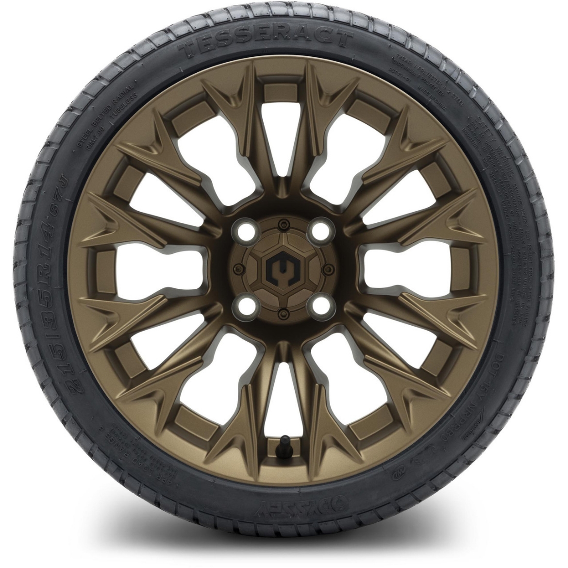 Picture of MODZ® MAG WHEEL - FALCON (K13) - FULL MATTE BRONZE (14x7") FITTED WITH ODYSSEY 215/35-14" TYRE