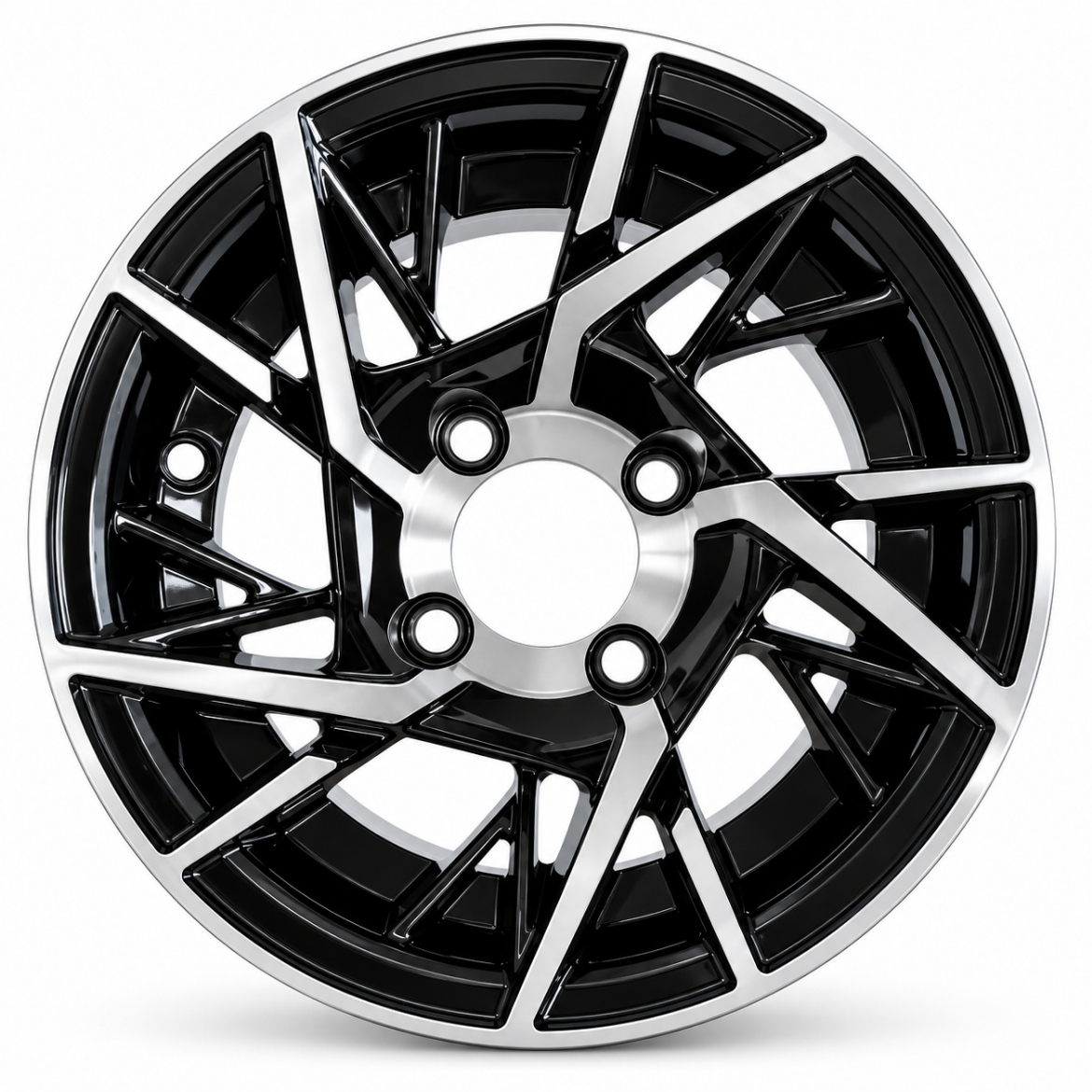 Picture of ARISUN MAG WHEEL S5 - BLACK WITH MACHINED FACE (12x7") FITTED WITH MODZ® 215/35-12" TYRE